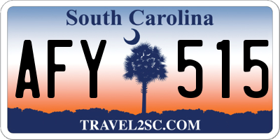 SC license plate AFY515