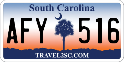 SC license plate AFY516