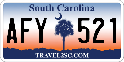 SC license plate AFY521