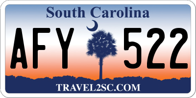 SC license plate AFY522