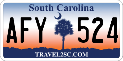 SC license plate AFY524