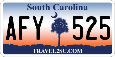 SC license plate AFY525