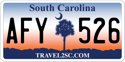 SC license plate AFY526