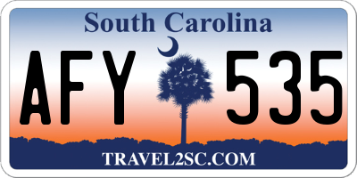 SC license plate AFY535