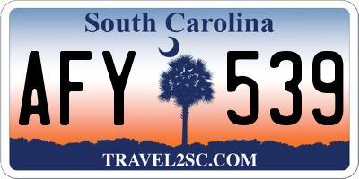 SC license plate AFY539