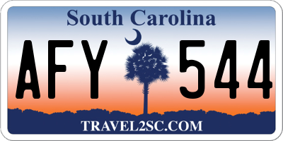 SC license plate AFY544