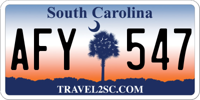 SC license plate AFY547