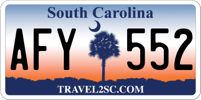 SC license plate AFY552