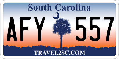 SC license plate AFY557
