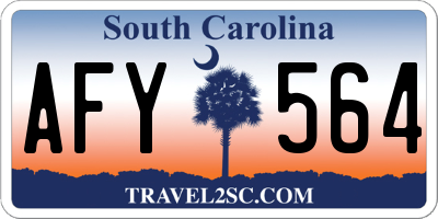 SC license plate AFY564