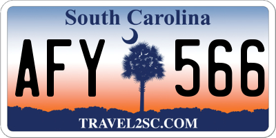 SC license plate AFY566