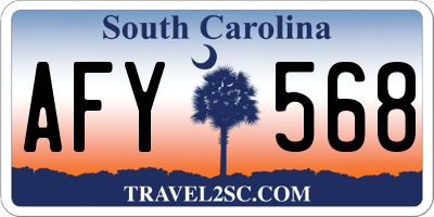 SC license plate AFY568