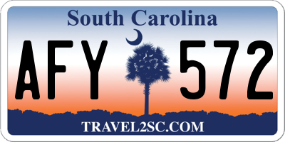 SC license plate AFY572