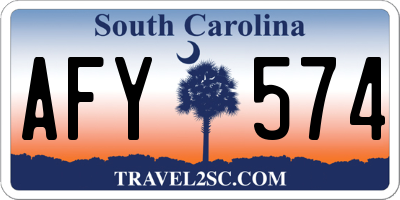 SC license plate AFY574