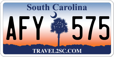 SC license plate AFY575