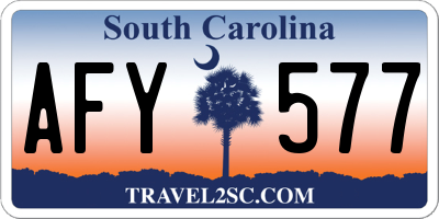 SC license plate AFY577
