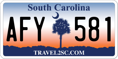 SC license plate AFY581