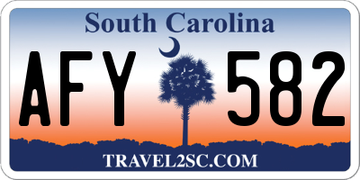 SC license plate AFY582