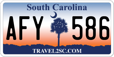SC license plate AFY586