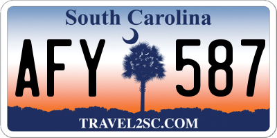 SC license plate AFY587