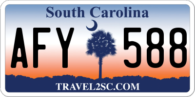 SC license plate AFY588