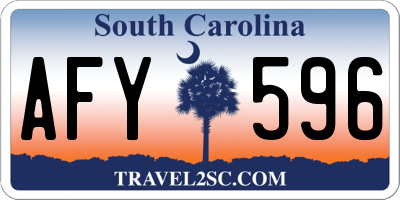 SC license plate AFY596