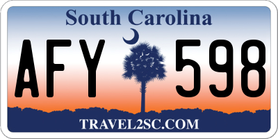 SC license plate AFY598