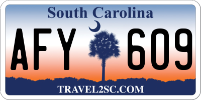 SC license plate AFY609