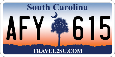 SC license plate AFY615