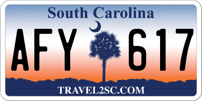 SC license plate AFY617