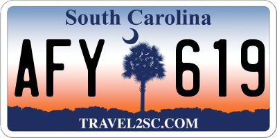 SC license plate AFY619