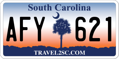 SC license plate AFY621