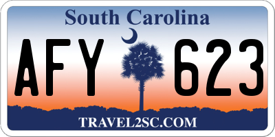 SC license plate AFY623