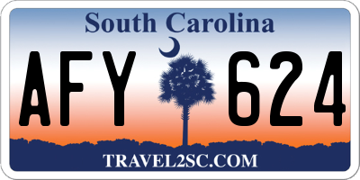 SC license plate AFY624