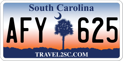SC license plate AFY625