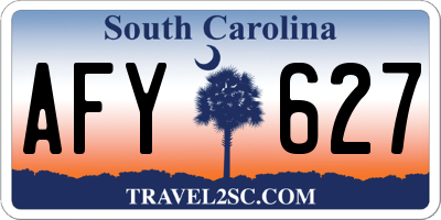 SC license plate AFY627
