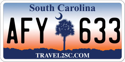 SC license plate AFY633