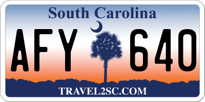 SC license plate AFY640