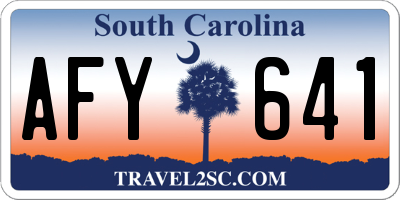 SC license plate AFY641