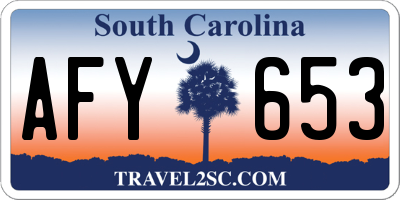 SC license plate AFY653