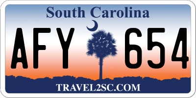 SC license plate AFY654