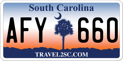 SC license plate AFY660