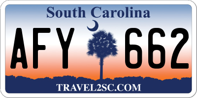SC license plate AFY662