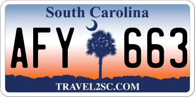 SC license plate AFY663