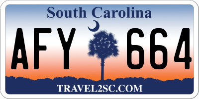 SC license plate AFY664