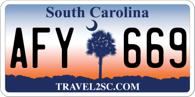 SC license plate AFY669