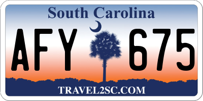 SC license plate AFY675