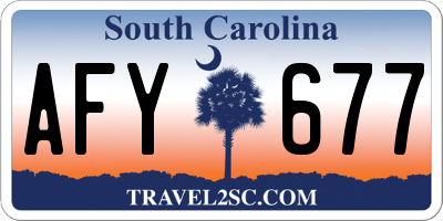 SC license plate AFY677