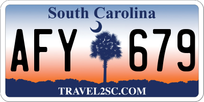 SC license plate AFY679