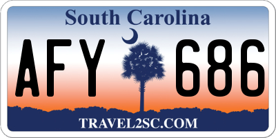 SC license plate AFY686